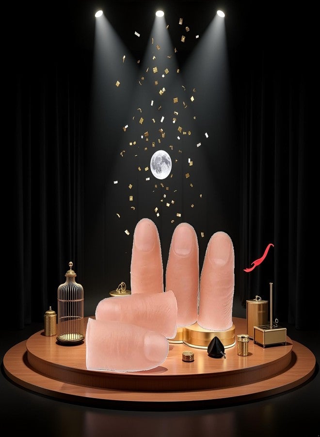 Jizlan 5 Pcs/Set Magic Trick Fingers Fake Thumb Tips Stage Show Prop Prank Novelty Magic Kits and Accessories - Image 3